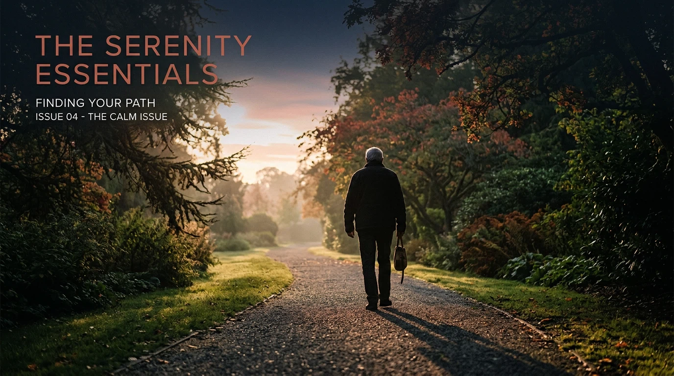 Silhouette adult walking outdoors at sunrise - healthy aging circulation routine